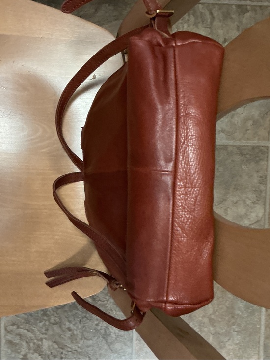 Leather Margot New York Brown Leather Backpack Purse Minimalist Convertible Bag main image 4